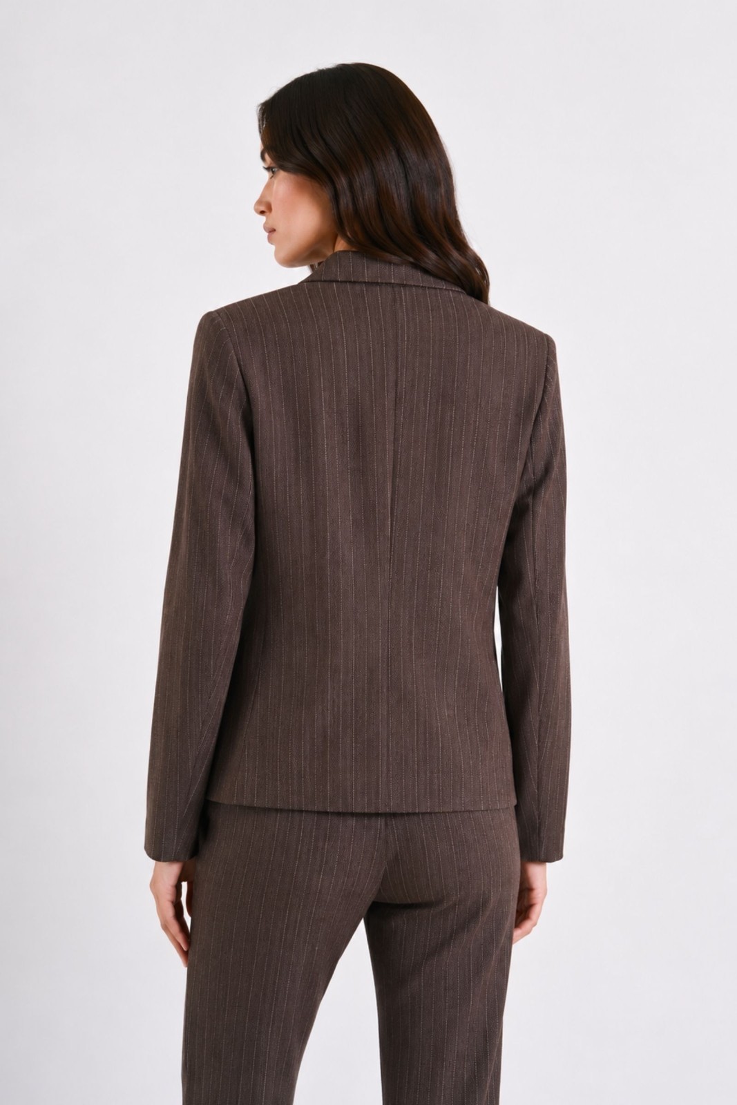 GIACCA BLAZER GESSATA IN TESSUTO COMFORT - immagine 3