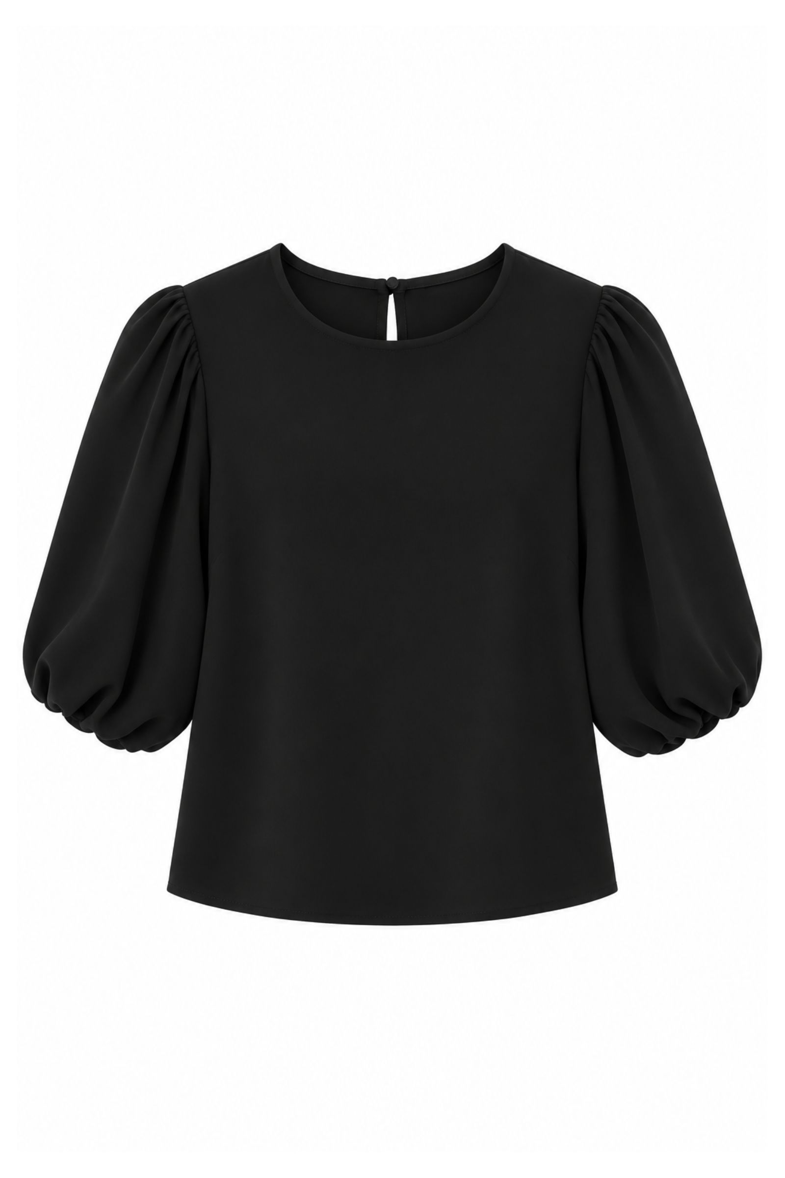 6 BLUSA CON MANICHE A PALLONCINO - Black, S