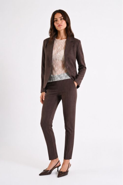 PANTALONE GESSATO IN TESSUTO COMFORT