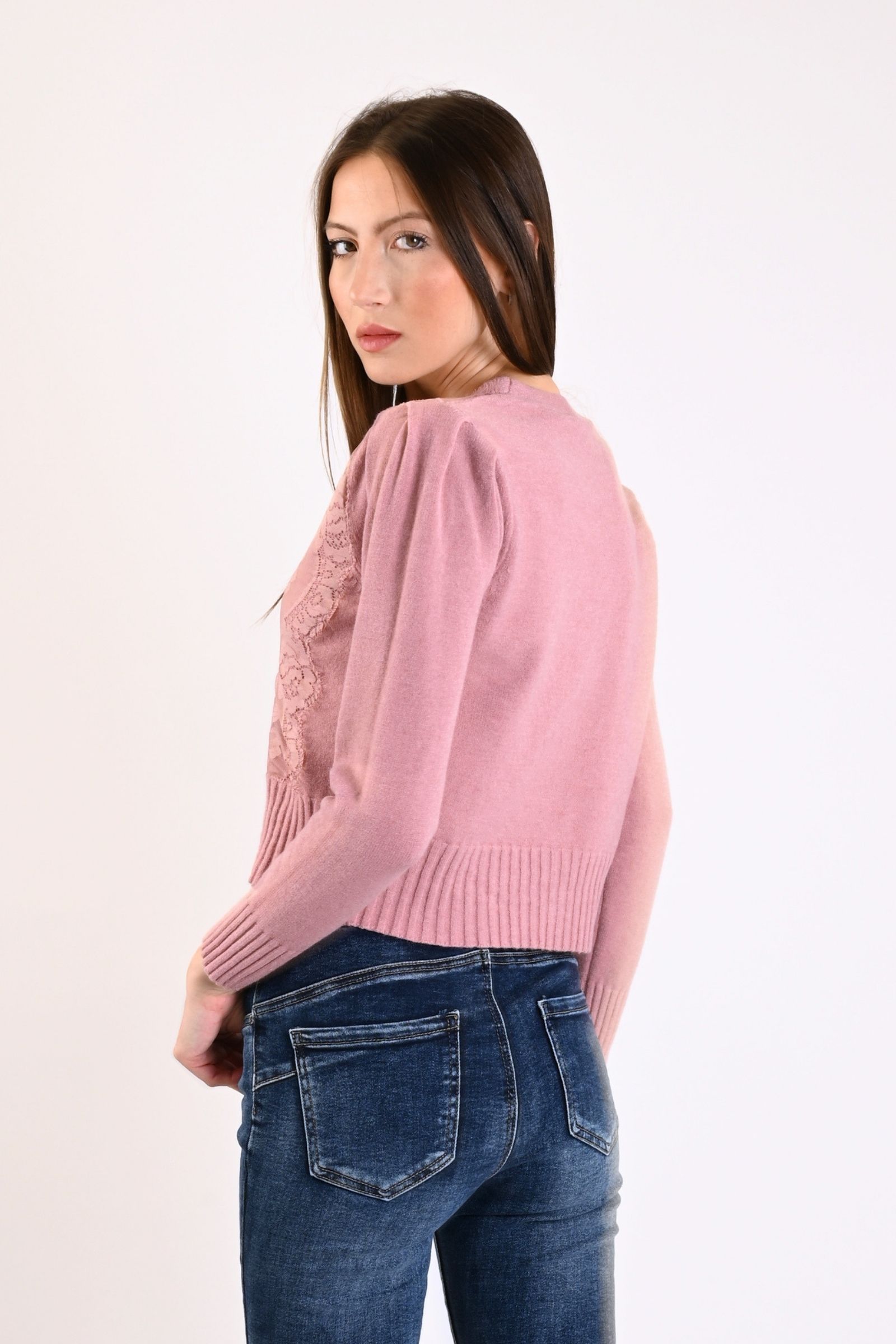 CARDIGAN CON INSERTI IN PIZZO - immagine 3
