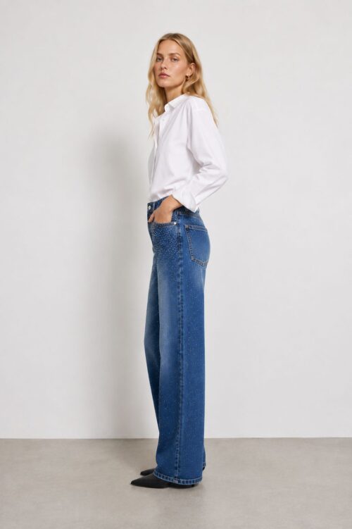 Alternative view of JEANS CON STRASS ALL-OVER