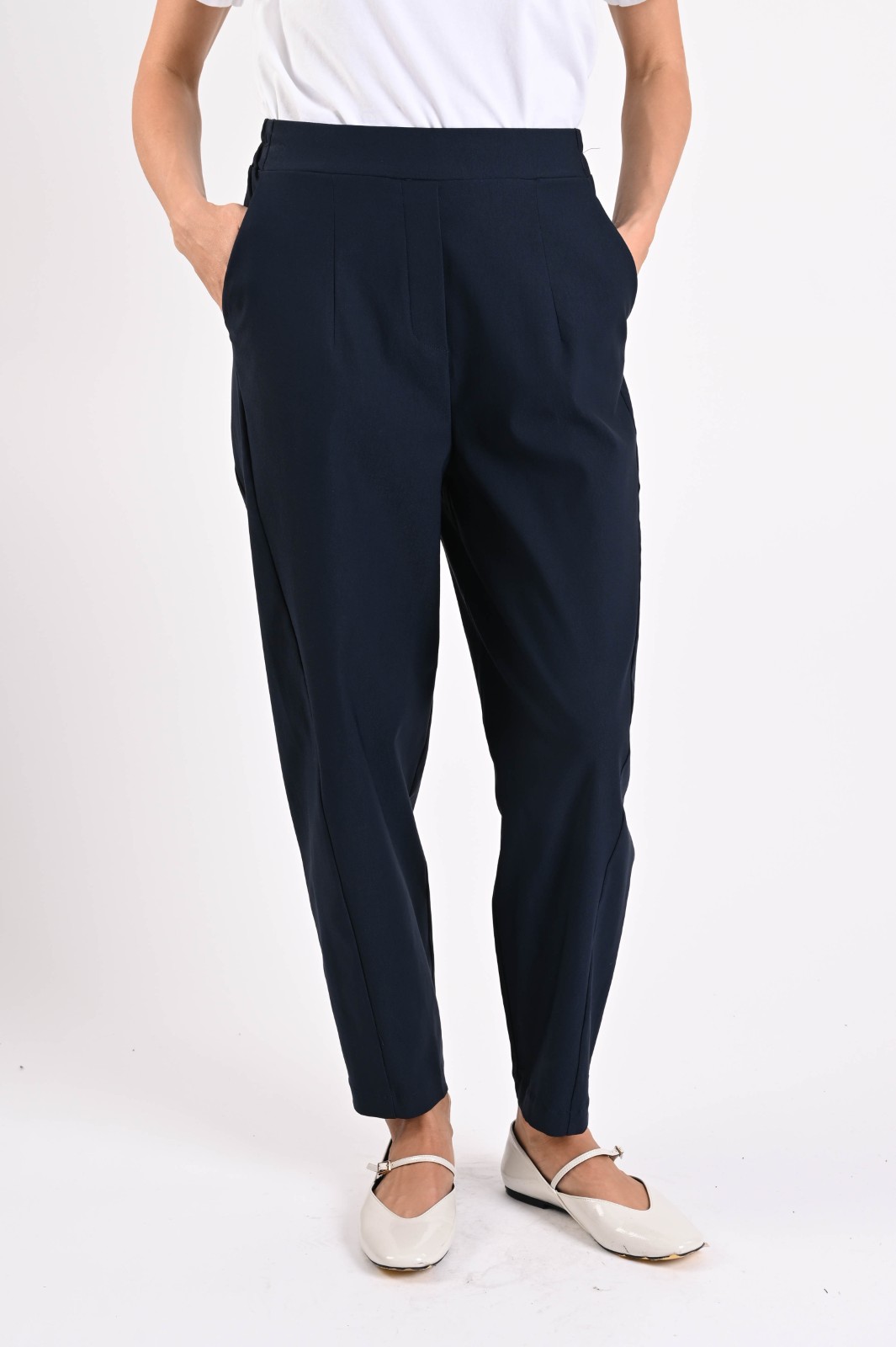 AM935-06_BLU PANTALONE IN BENGALINA SLIM FIT - Blu, XS