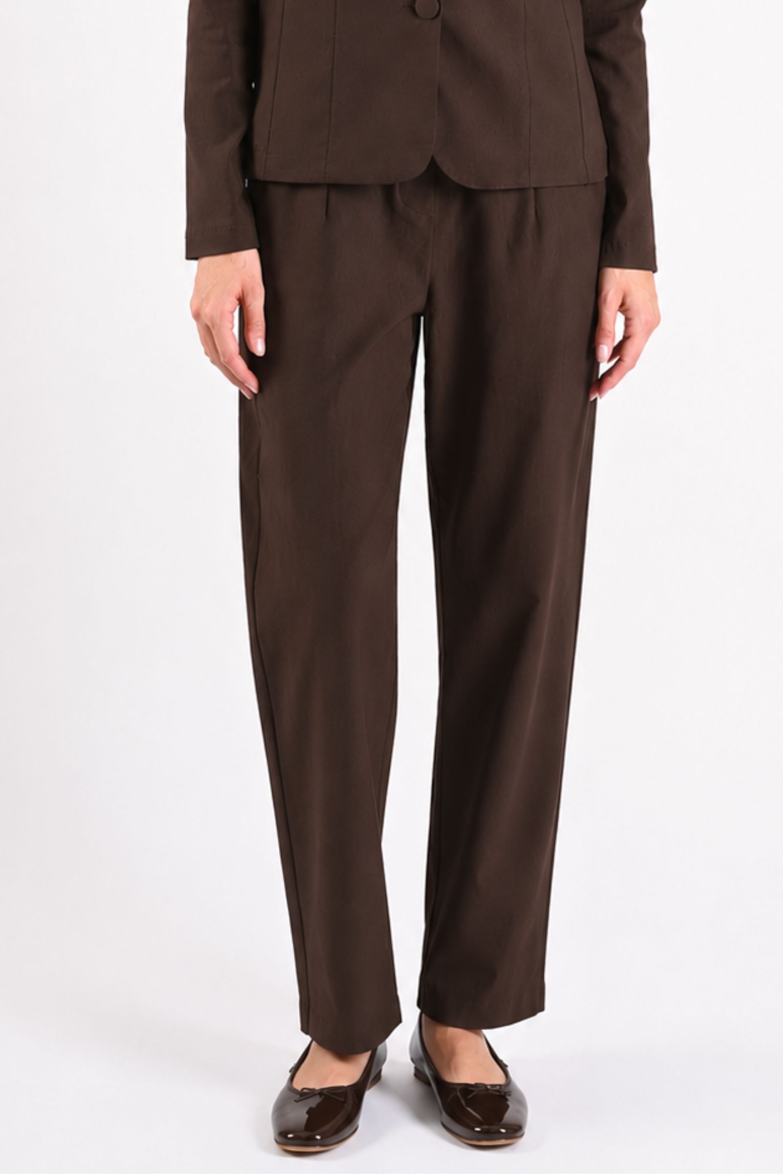 AM935-06_MORO PANTALONE IN BENGALINA SLIM FIT - Moro, XS