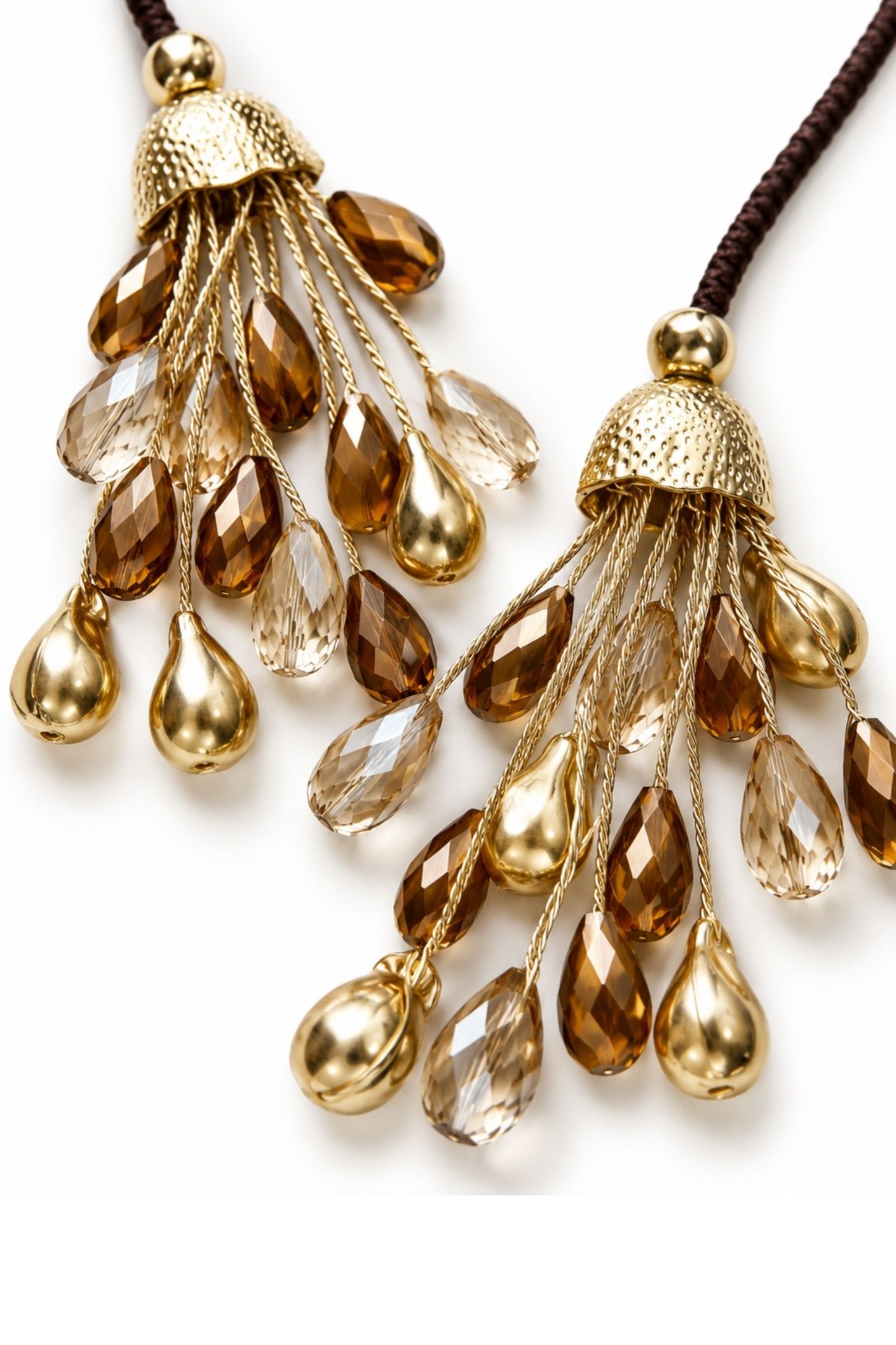 COLLANA CON CIONDOLI A GOCCIA E CRISTALLI - immagine 4