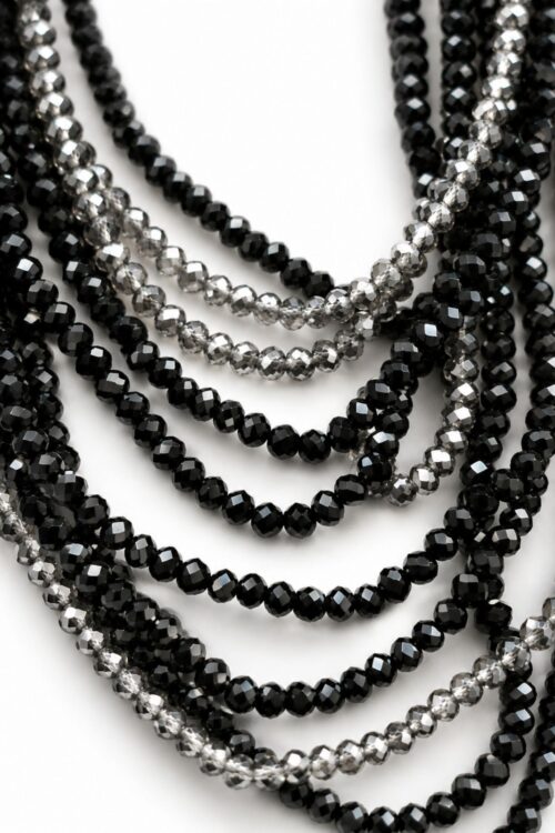 Alternative view of COLLANA MULTIFILO CON CRISTALLI SFACCETTATI