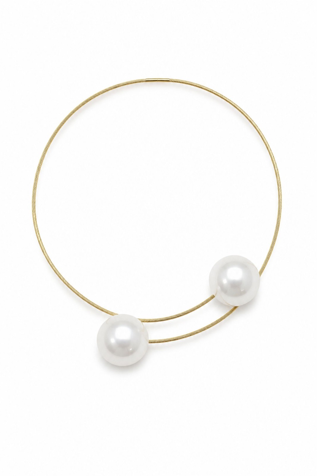 BI232-06_ORO COLLANA CHOCKER CON PERLE MAXI - Oro, TU