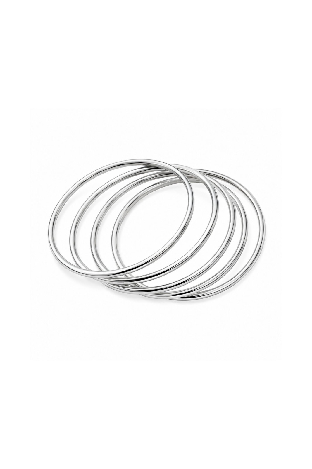 BI235-06_ARGENTO SET BRACCIALI RIGIDI - Argento, TU