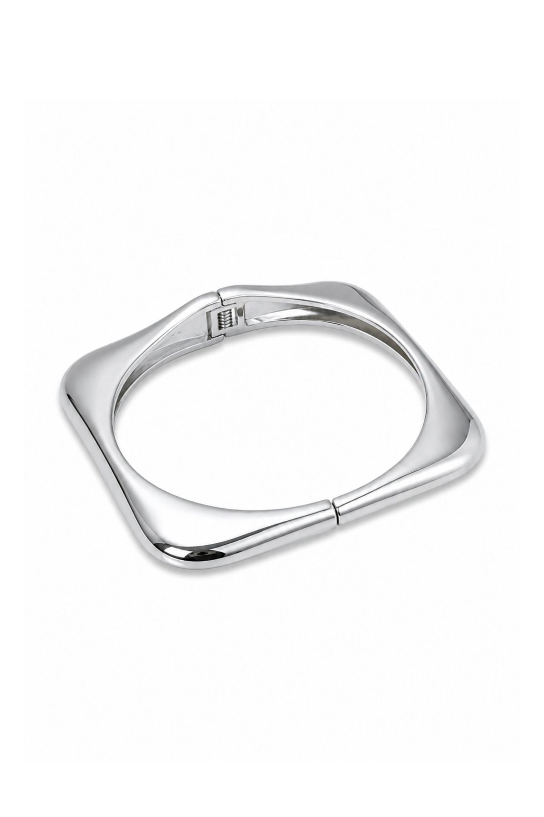 BI237-06_ARGENTO BRACCIALE RIGIDO GEOMETRICO LUCIDO - FINE - Argento, TU