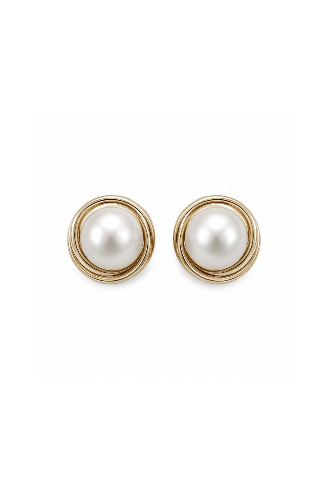 BI238-06_ORO ORECCHINI PERLA CON CONTORNO DORATO - Oro, TU
