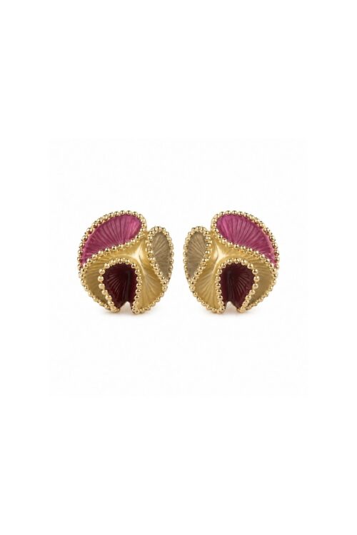 Alternative view of ORECCHINI MULTICOLOR CON MICROSFERE DORATE