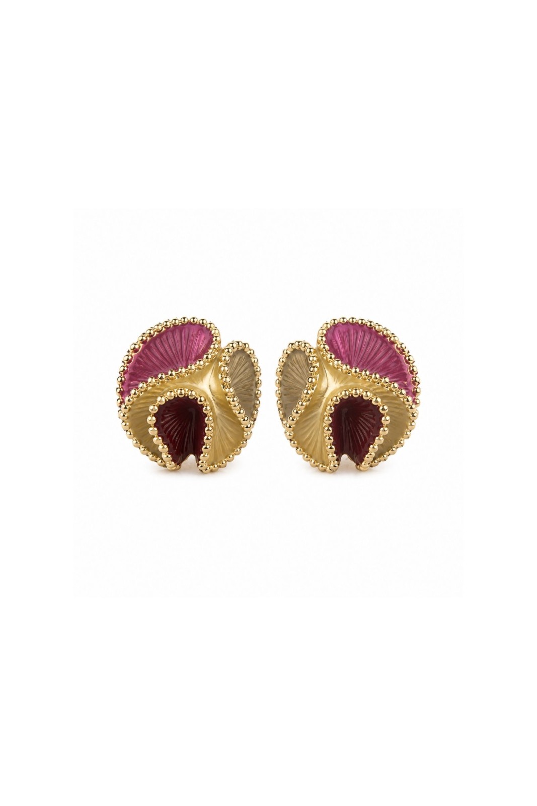 ORECCHINI MULTICOLOR CON MICROSFERE DORATE - immagine 2