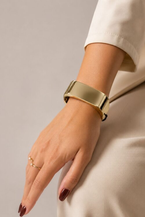 Alternative view of BRACCIALE RIGIDO GEOMETRICO LUCIDO - SPESSO