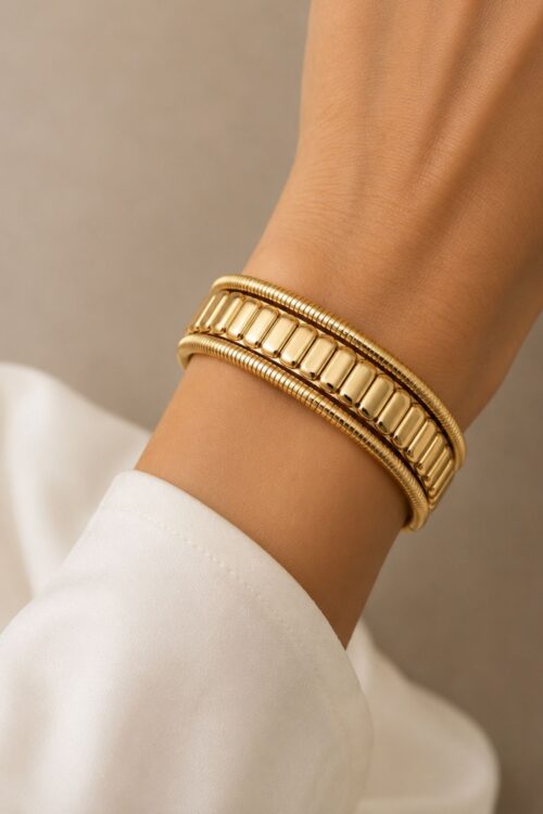 BRACCIALE ELASTICO EFFETTO MAGLIA METALLICA