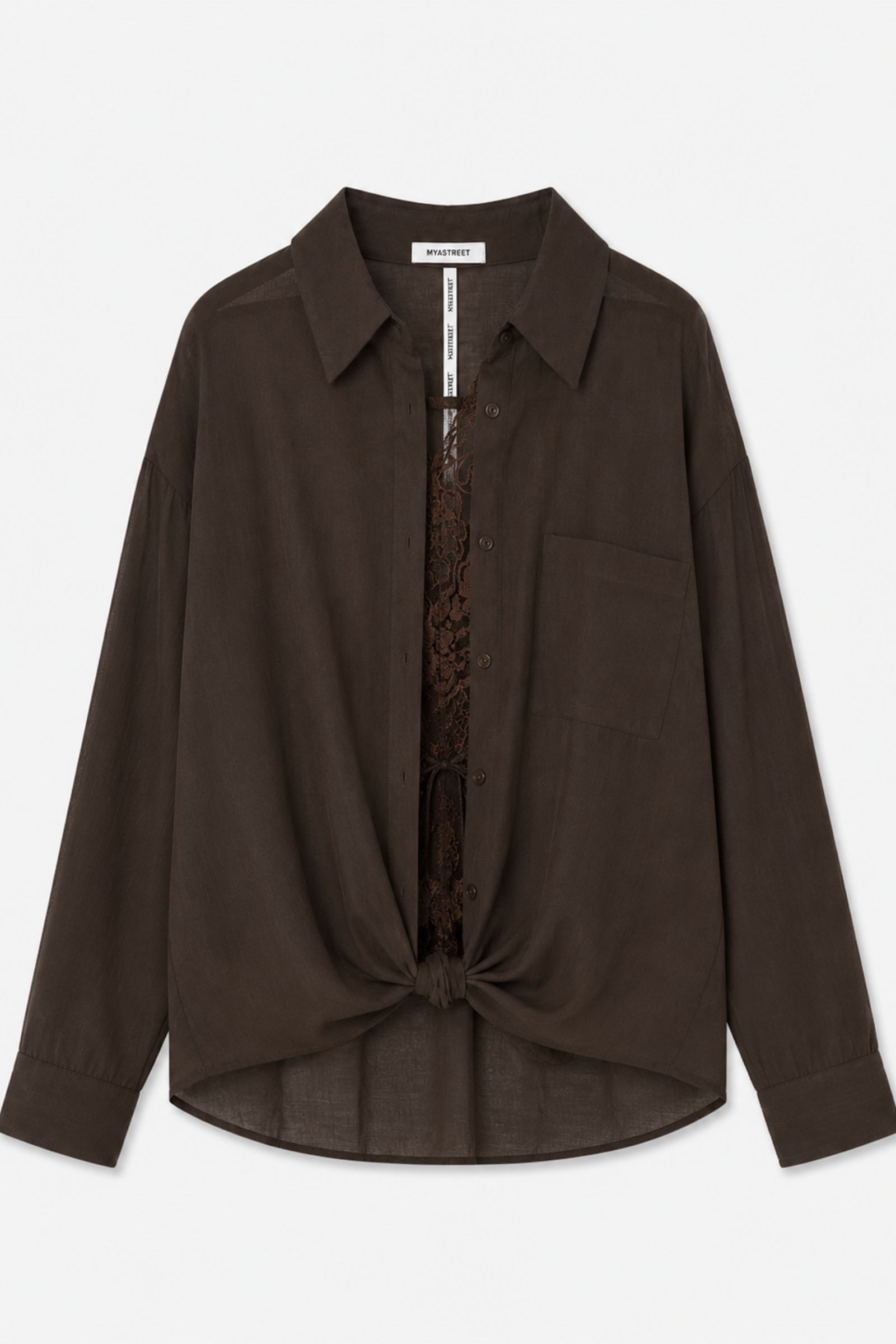 CAMICIA CON TOP DI PIZZO INTERNO - Image 2