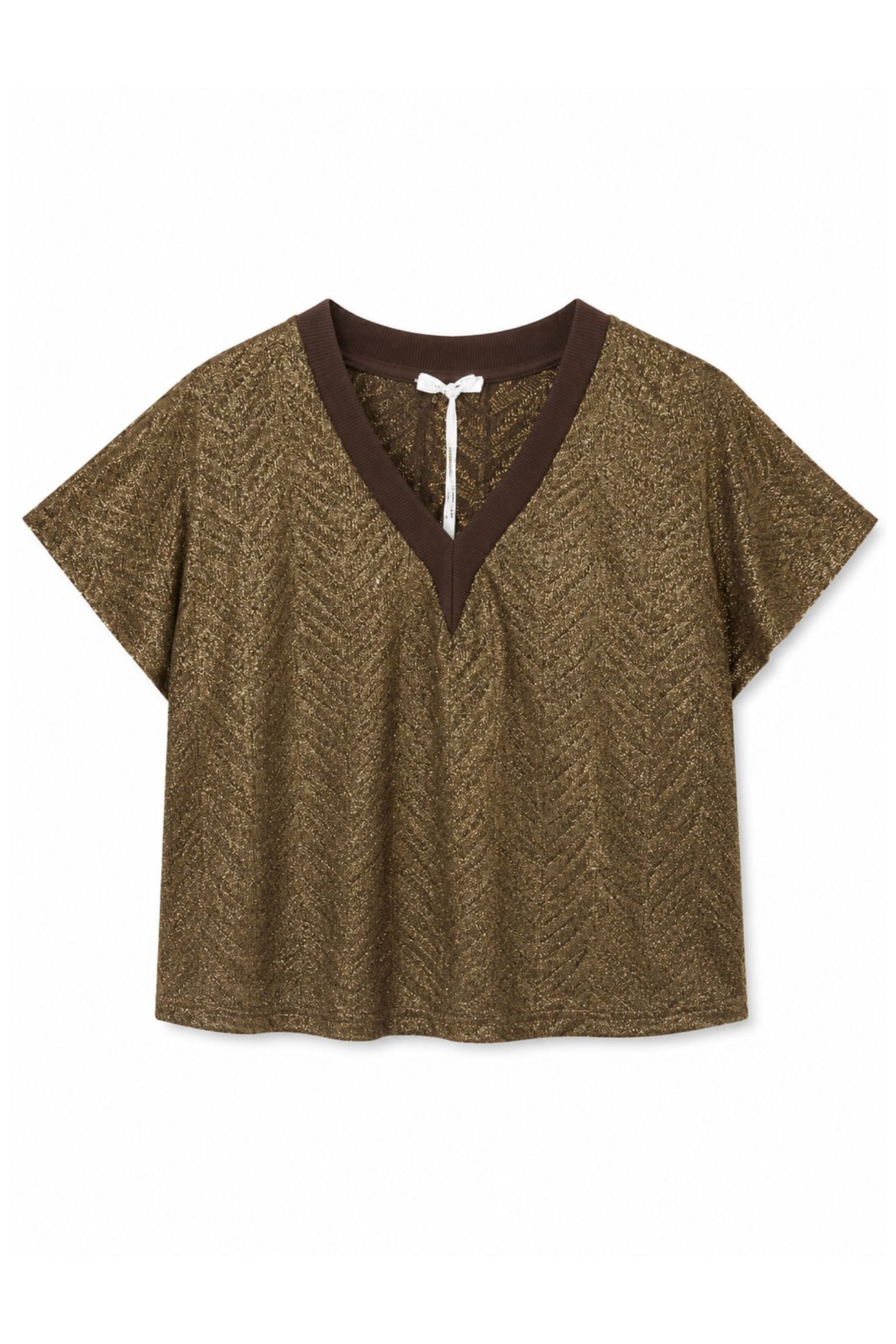 LM16413-06_MORO MAGLIA LUREX CON SCOLLO A V - Moro, S