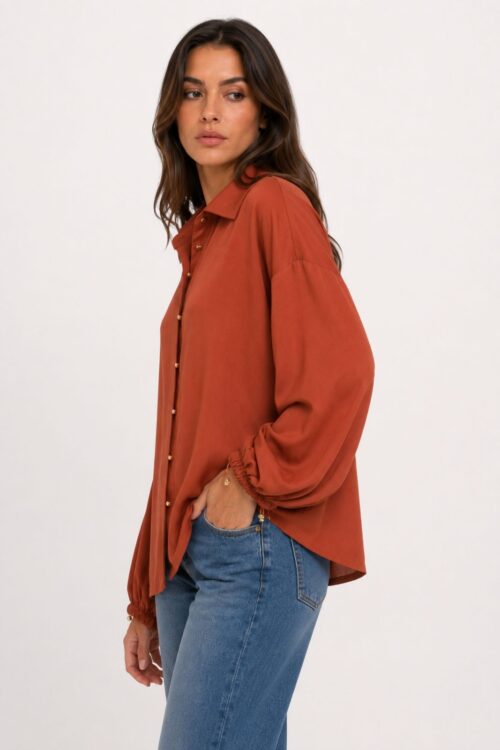 Alternative view of CAMICIA OVER CON MANICHE AMPIE