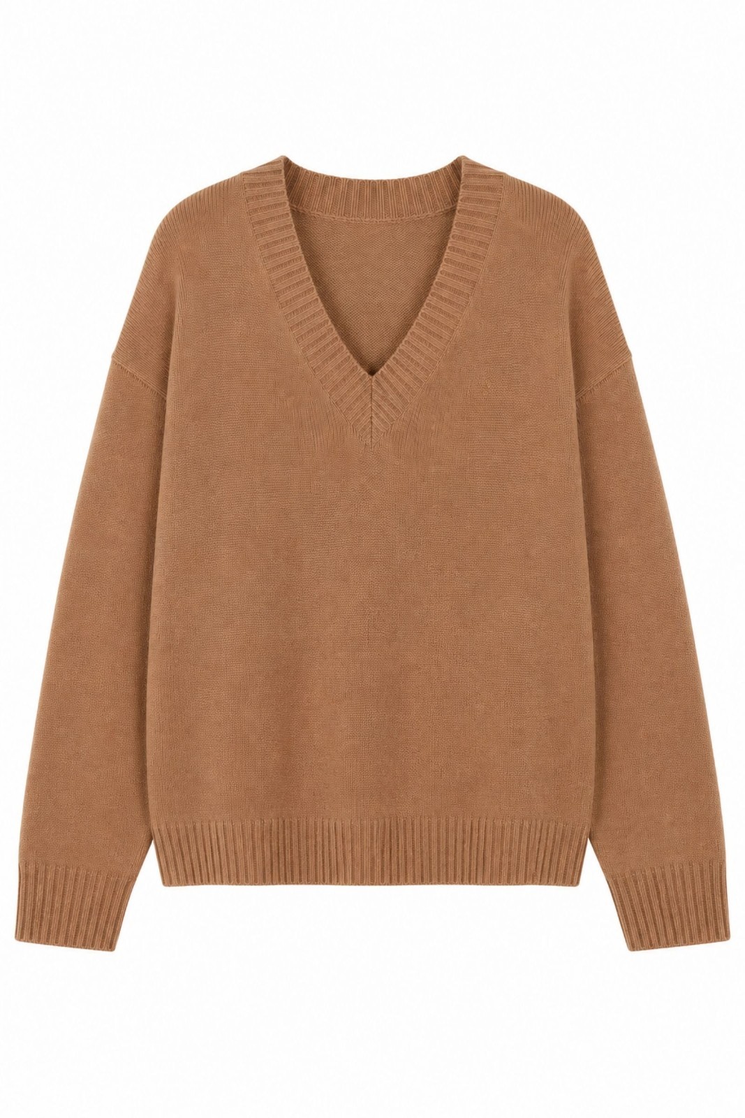 M9073-06_MOKA MAGLIA OVER SCOLLO A V - Moka, TU
