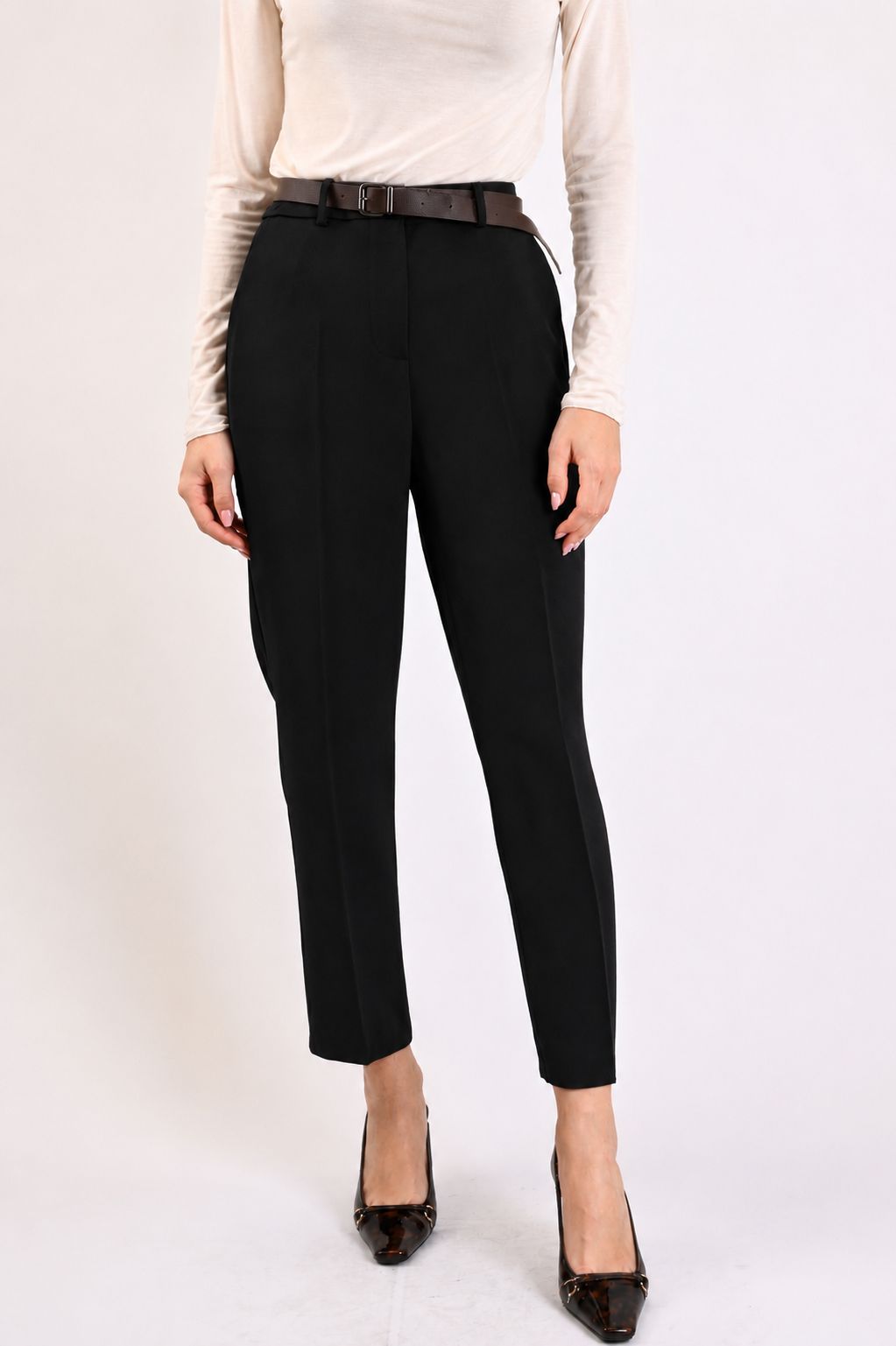 b6cdeab3-474c-43bb-b0dc-4ea62dedc4bd PANTALONI DA COMPLETO IN CADY - Black, S