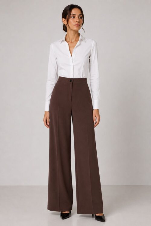 PANTALONE IN LYOCELL A PALAZZO
