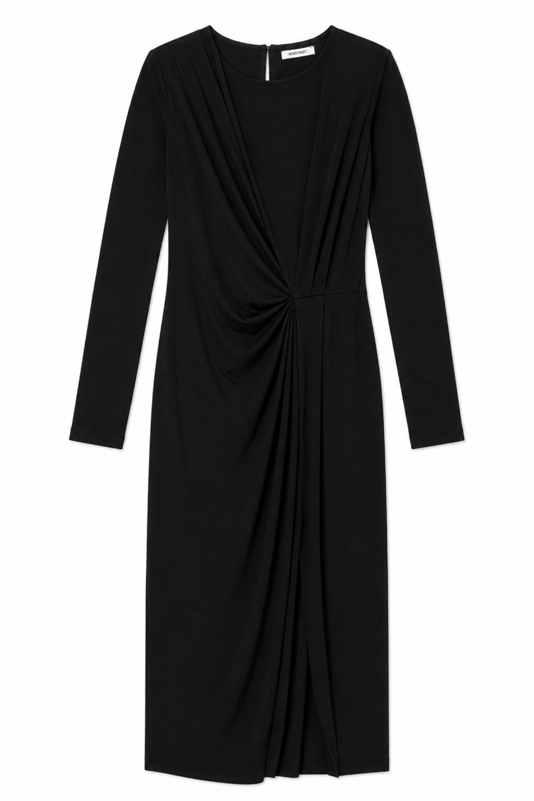 2 ABITO CON DRAPPEGGIO LATERALE - Nero, S