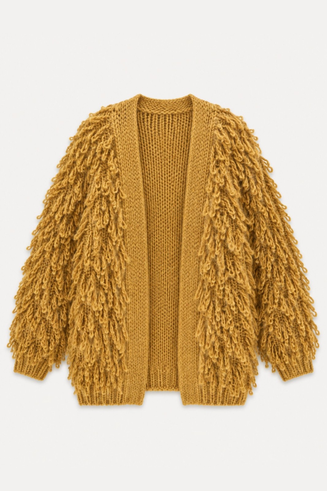 F21723-06_CAMMELLO CARDIGAN MORBIDO CON FRANGE - Cammello, TU