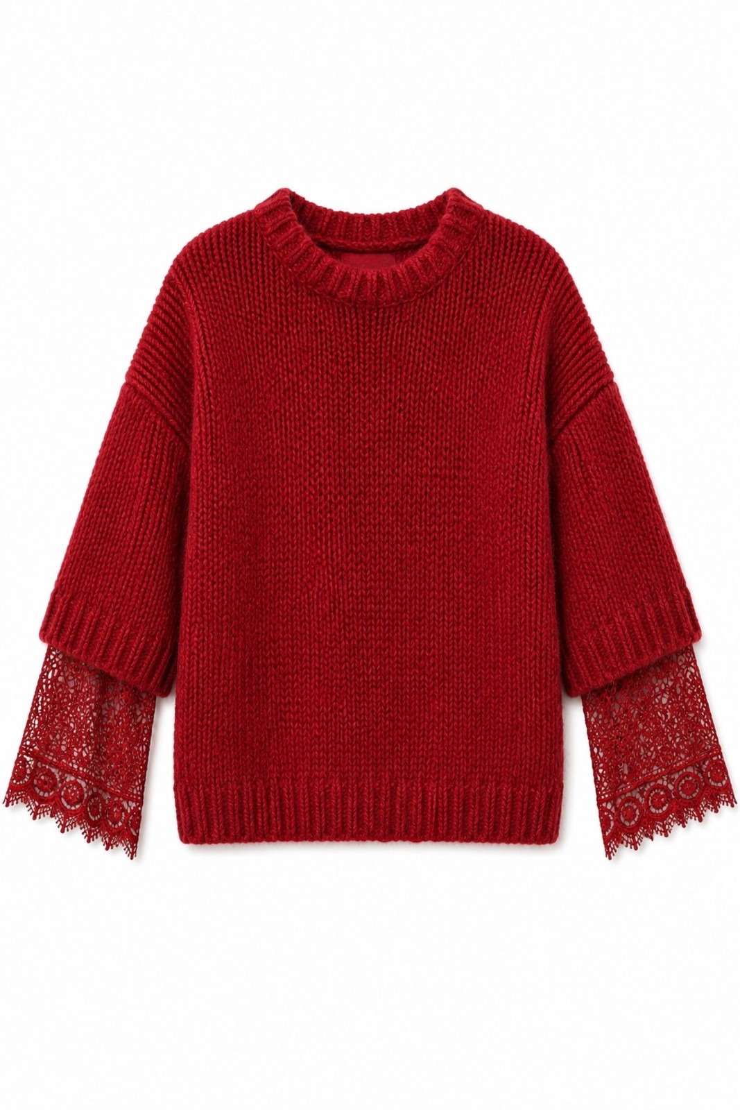 F21792-06_CHERRY MAGLIONE MORBIDO CON DETTAGLI IN PIZZO - Cherry, TU