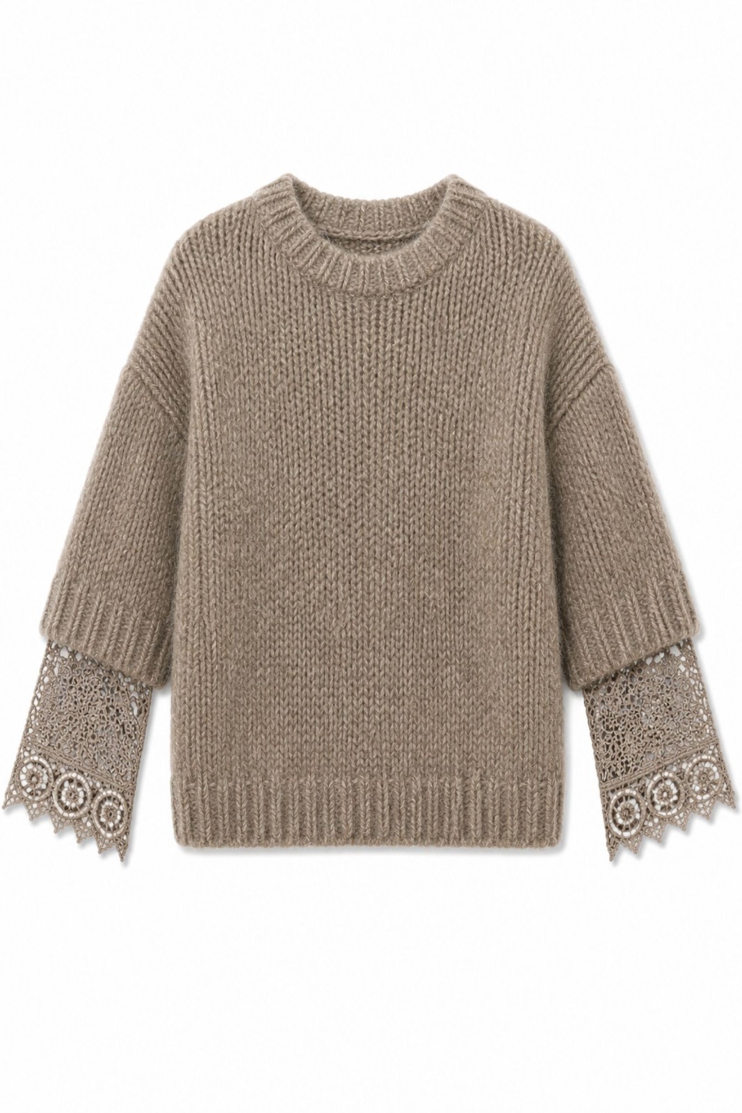 F21792-06_FANGO MAGLIONE MORBIDO CON DETTAGLI IN PIZZO - Fango, TU
