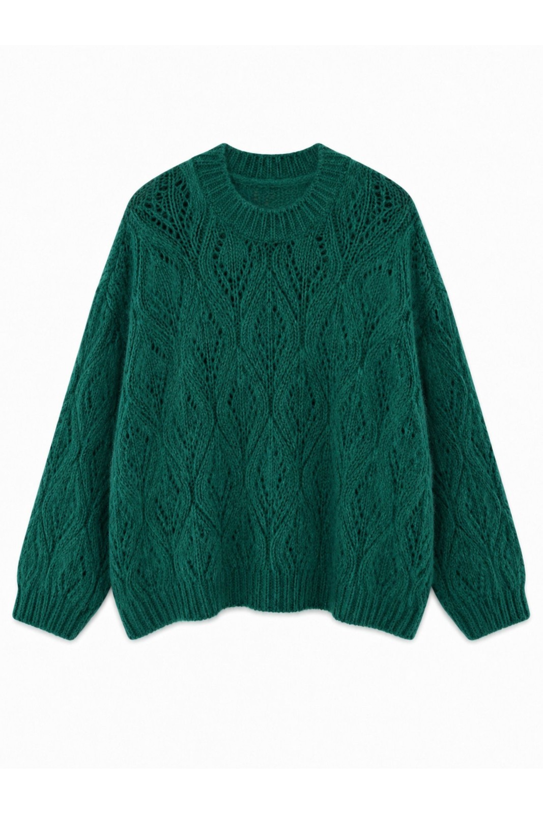 F21986-06_VERDE MAGLIONE TRAFORATO - Verde, TU