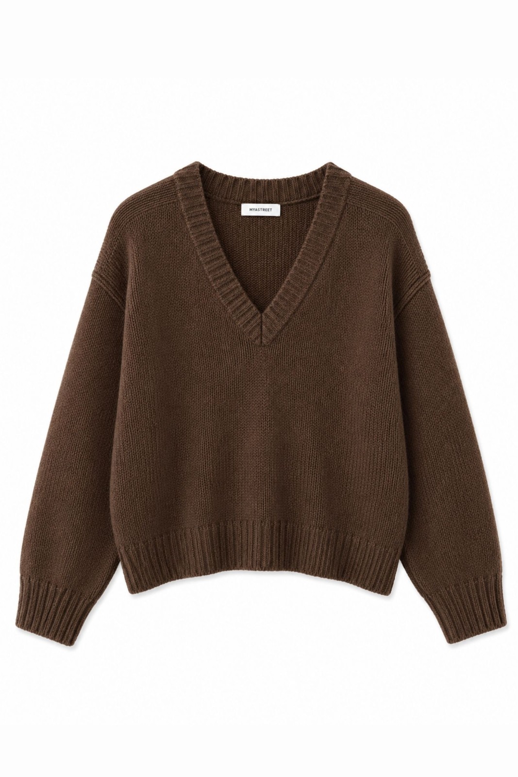 MD04132-06_MORO MAGLIONE AMPIO CON SCOLLO A V IN LANA - Moro, TU