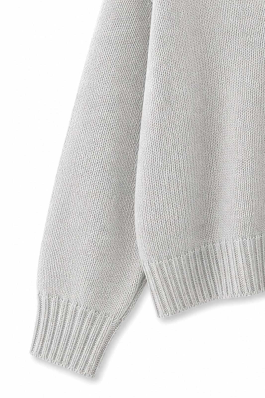 MD04144-06_GRIGIO MAGLIONE MORBIDO GIROCOLLO IN LANA - Grigio, TU
