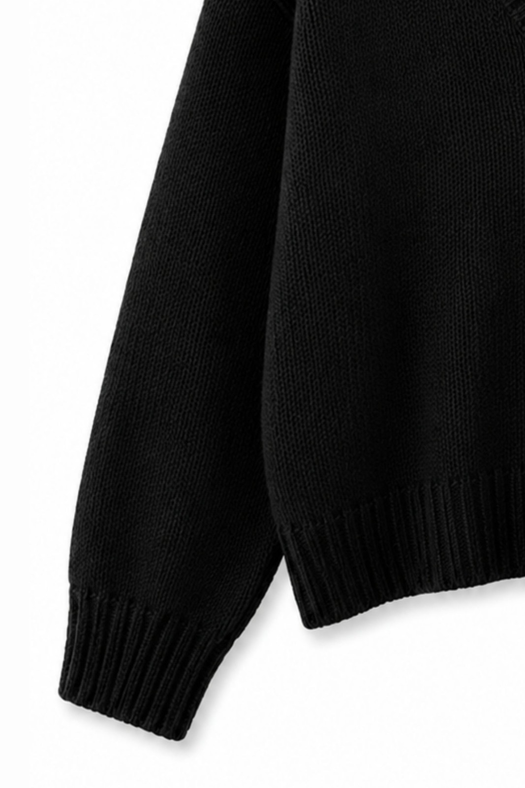 MD04144-06_NERO MAGLIONE MORBIDO GIROCOLLO IN LANA - Nero, TU