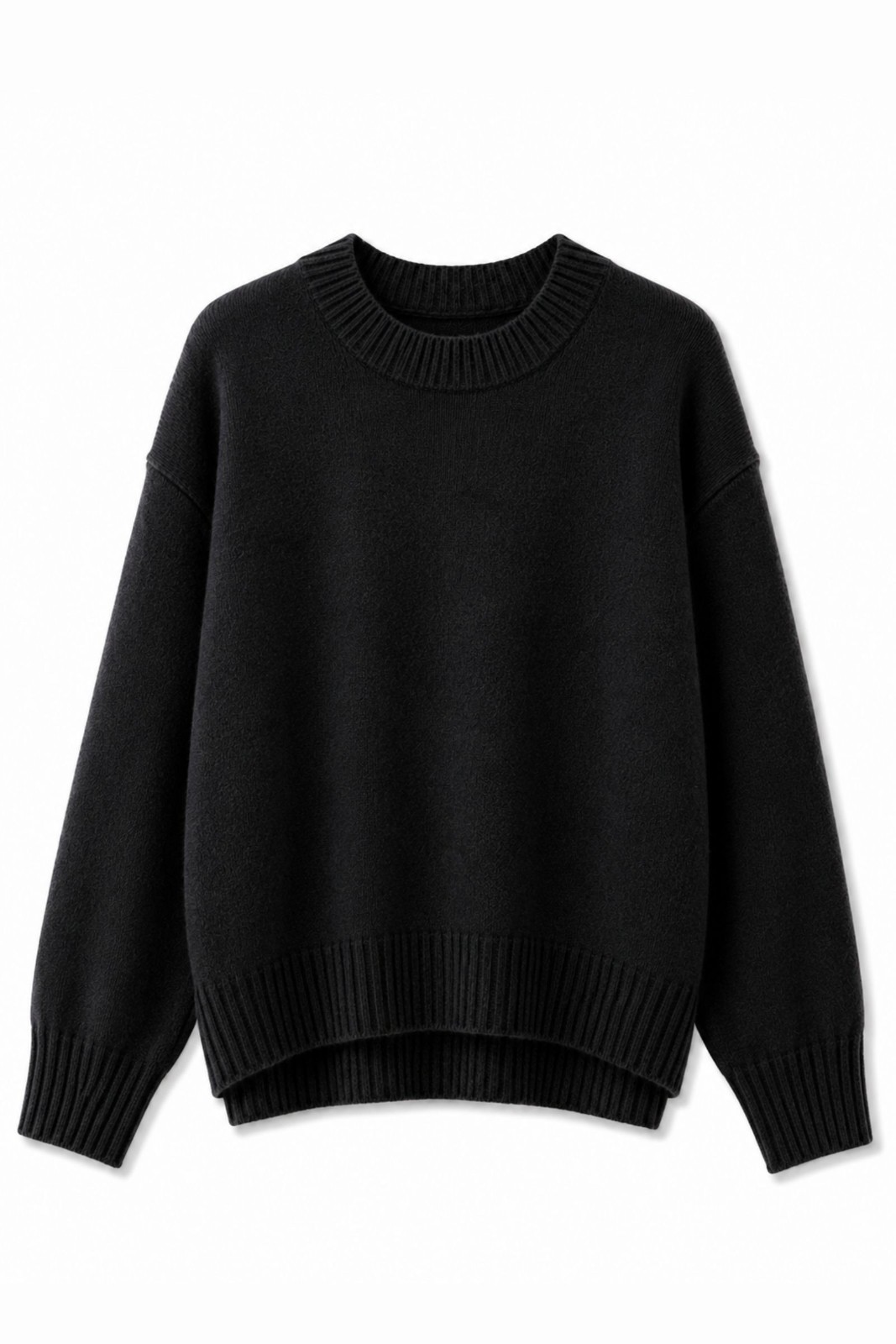 MD05159-06_NERO MAGLIONE COMFORT FIT GIROCOLLO - Nero, TU