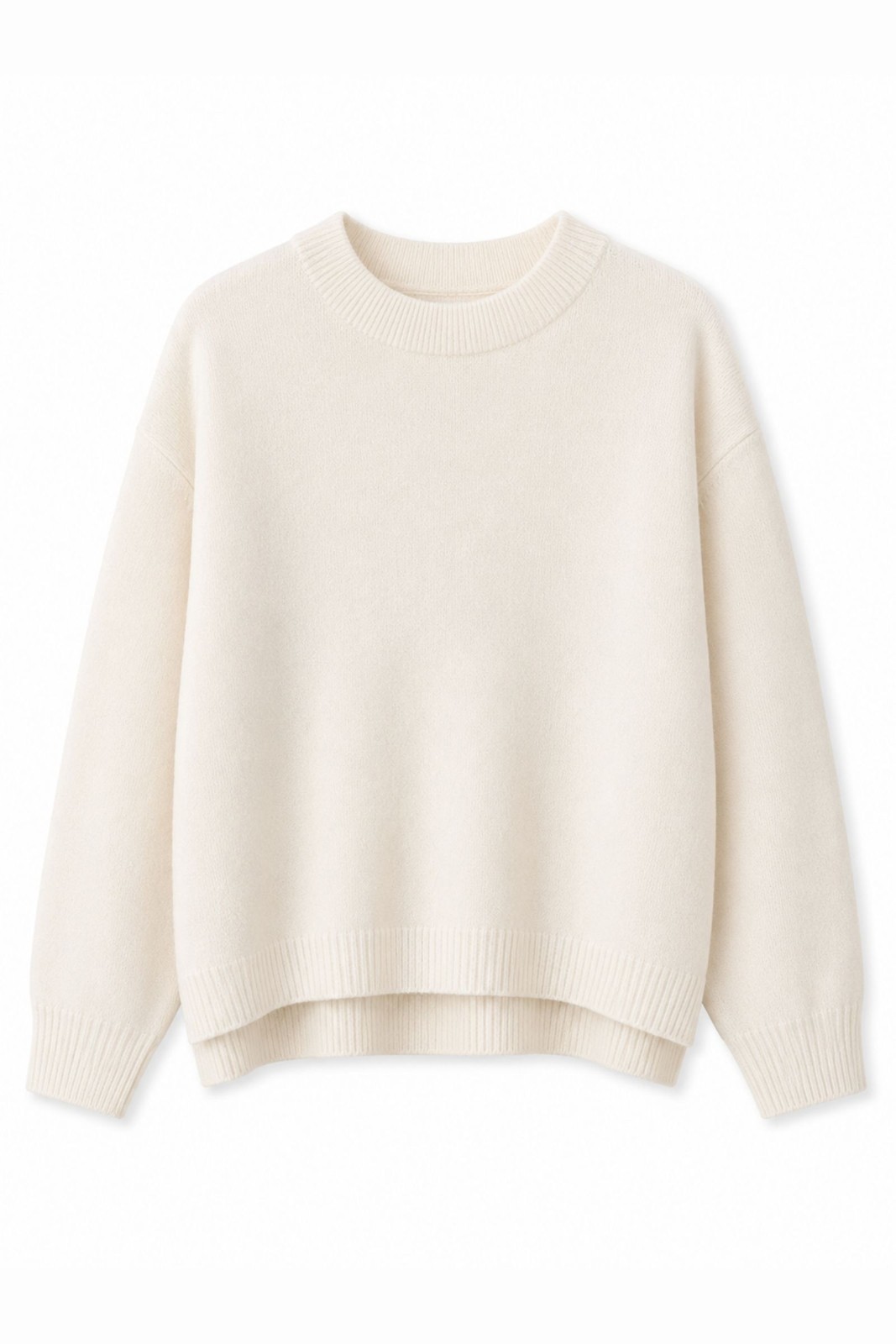 MD05159-06_PANNA MAGLIONE COMFORT FIT GIROCOLLO - Panna, TU