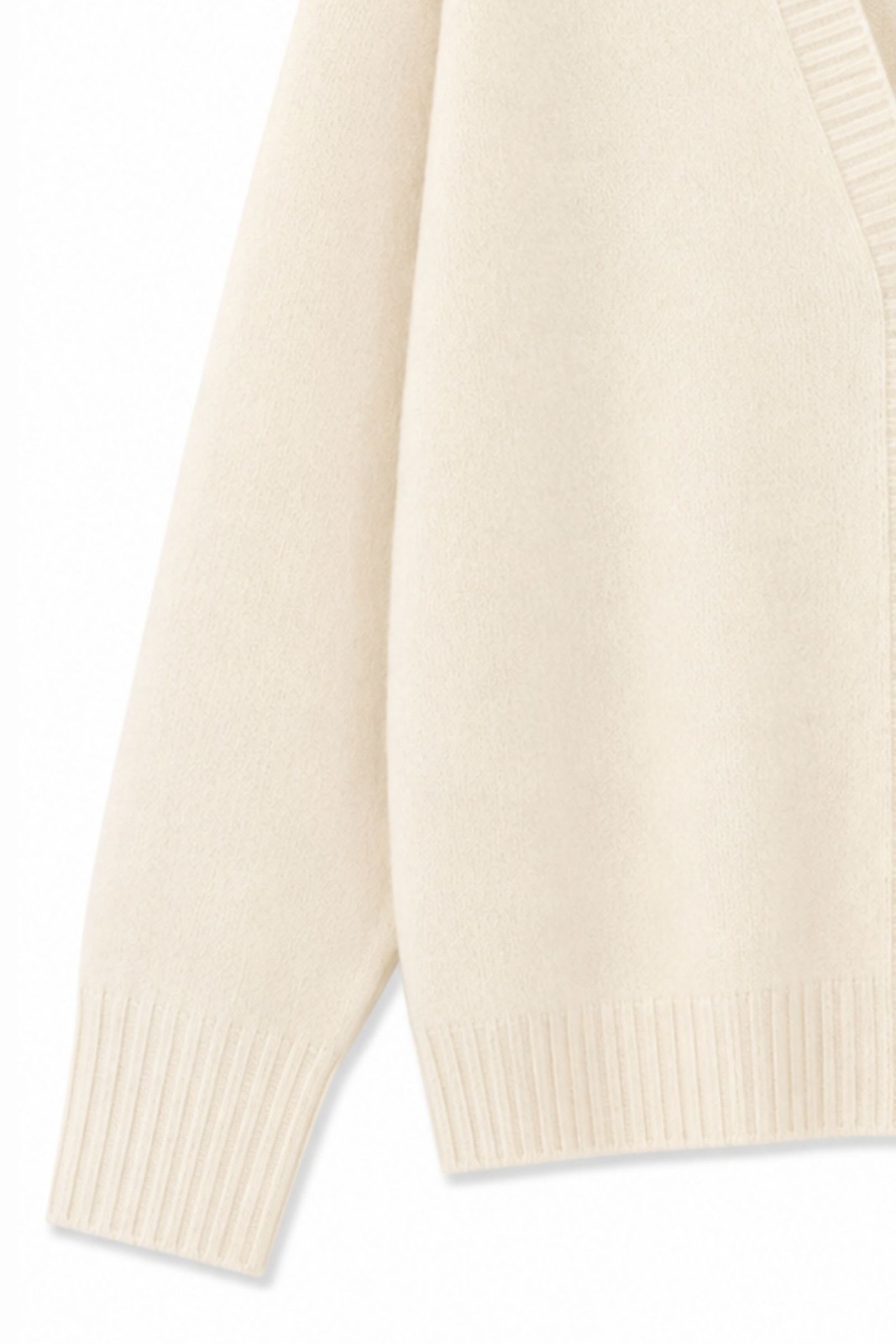 MD05163-06_PANNA CARDIGAN CON SCOLLO A V E BOTTONI - Panna, TU
