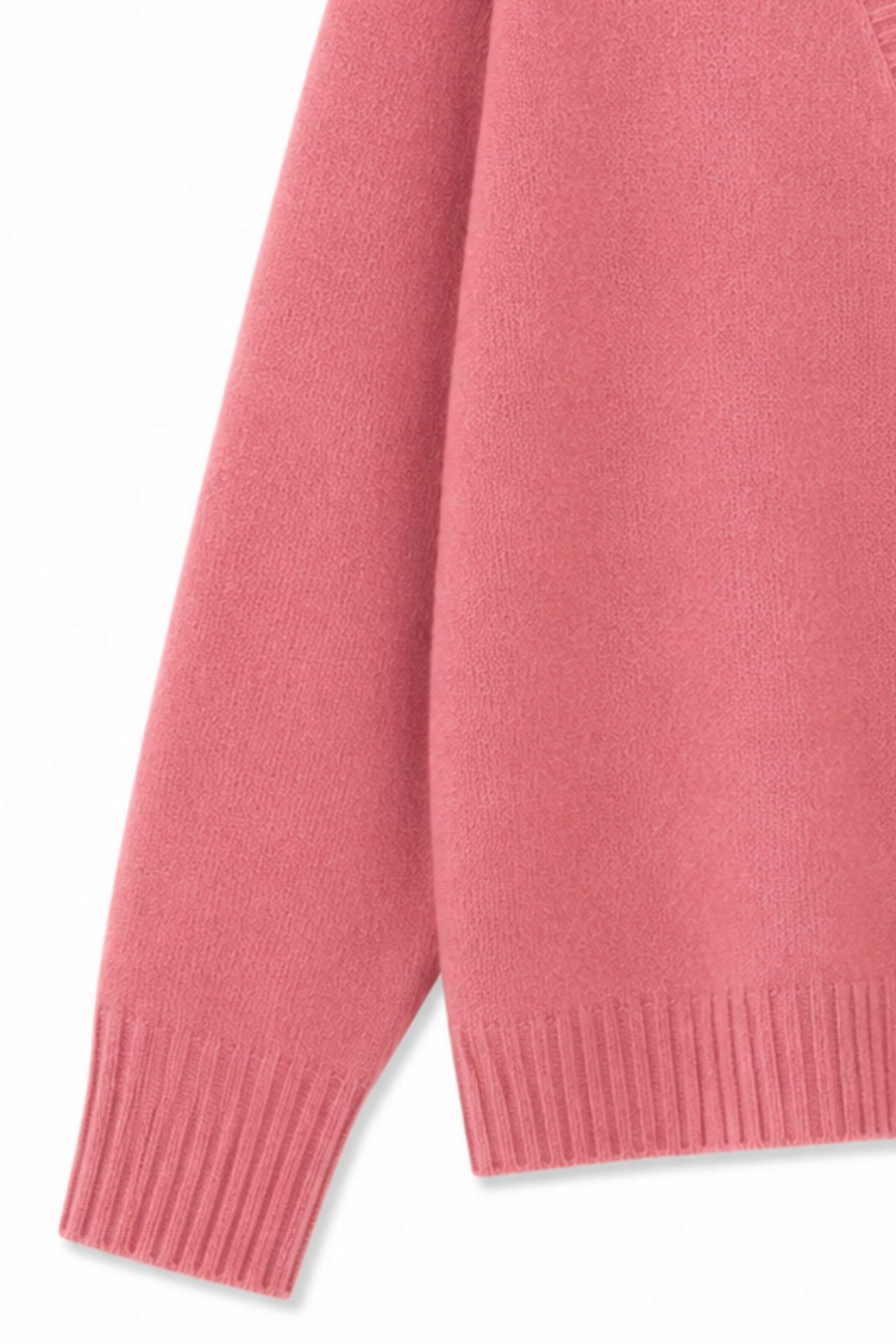 MD05163-06_ROSA CARDIGAN CON SCOLLO A V E BOTTONI - Rosa, TU