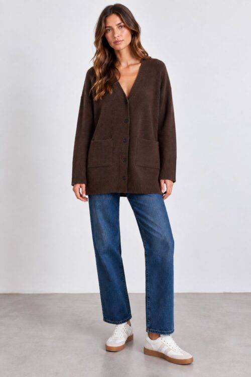 CARDIGAN OVERSIZE CON TASCHE