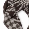 FOULARD FANTASIA FIORI E QUADRI CON DETTAGLIO PERLA - immagine 2