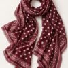 SCIARPA STAMPATA A POIS CON BORDO DECORATIVO - immagine 2