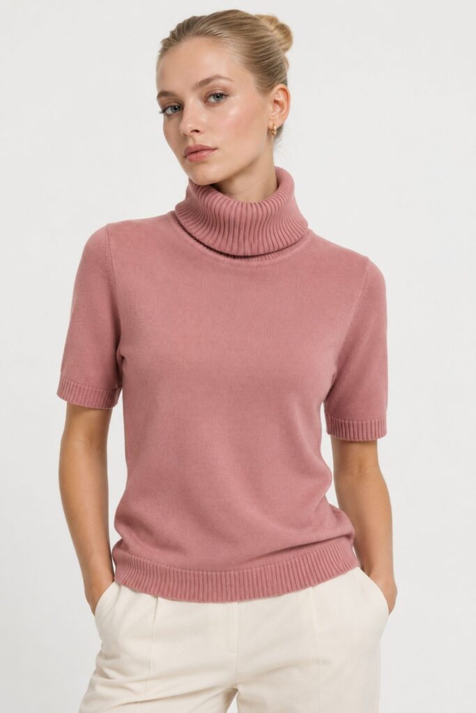 MAGLIA DOLCEVITA A MANICHE CORTE 