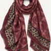 SCIARPA STAMPATA CON FANTASIA PAISLEY E ANIMALIER - immagine 2