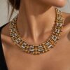COLLANA STATEMENT A MAGLIE INTRECCIATE - immagine 2