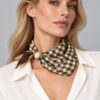 FOULARD FANTASIA POIS CON DETTAGLIO PERLA