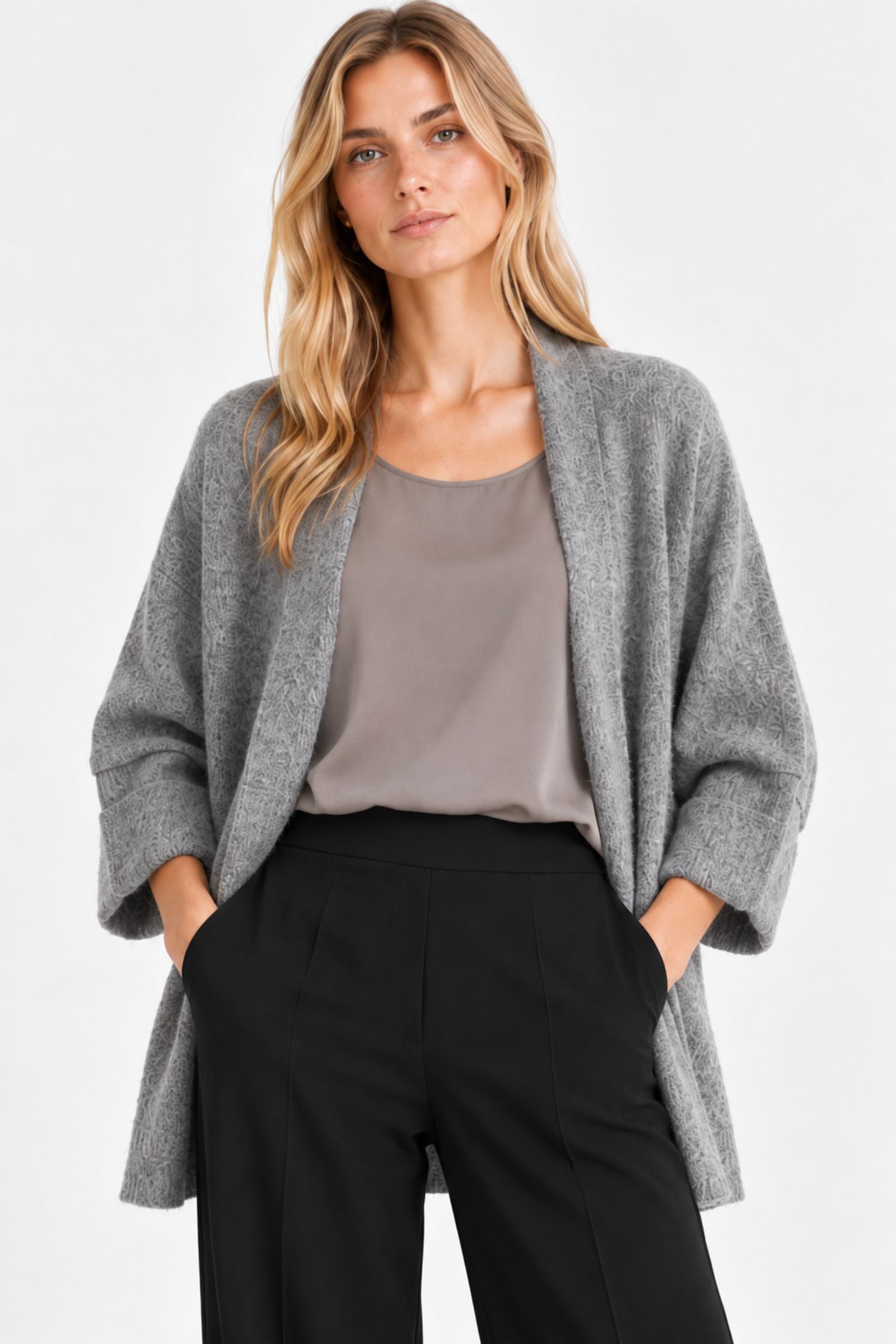 CARDIGAN APERTO OVERSIZE MANICHE AMPIE