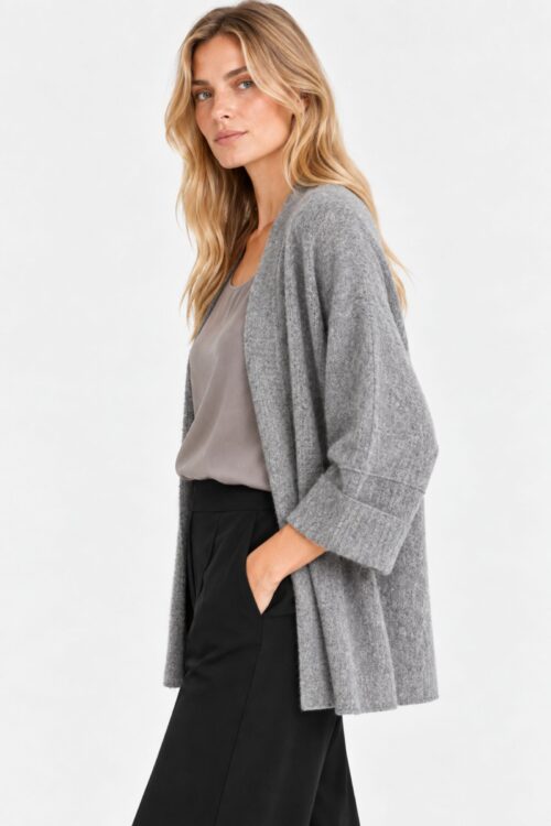 Alternative view of CARDIGAN APERTO OVERSIZE MANICHE AMPIE