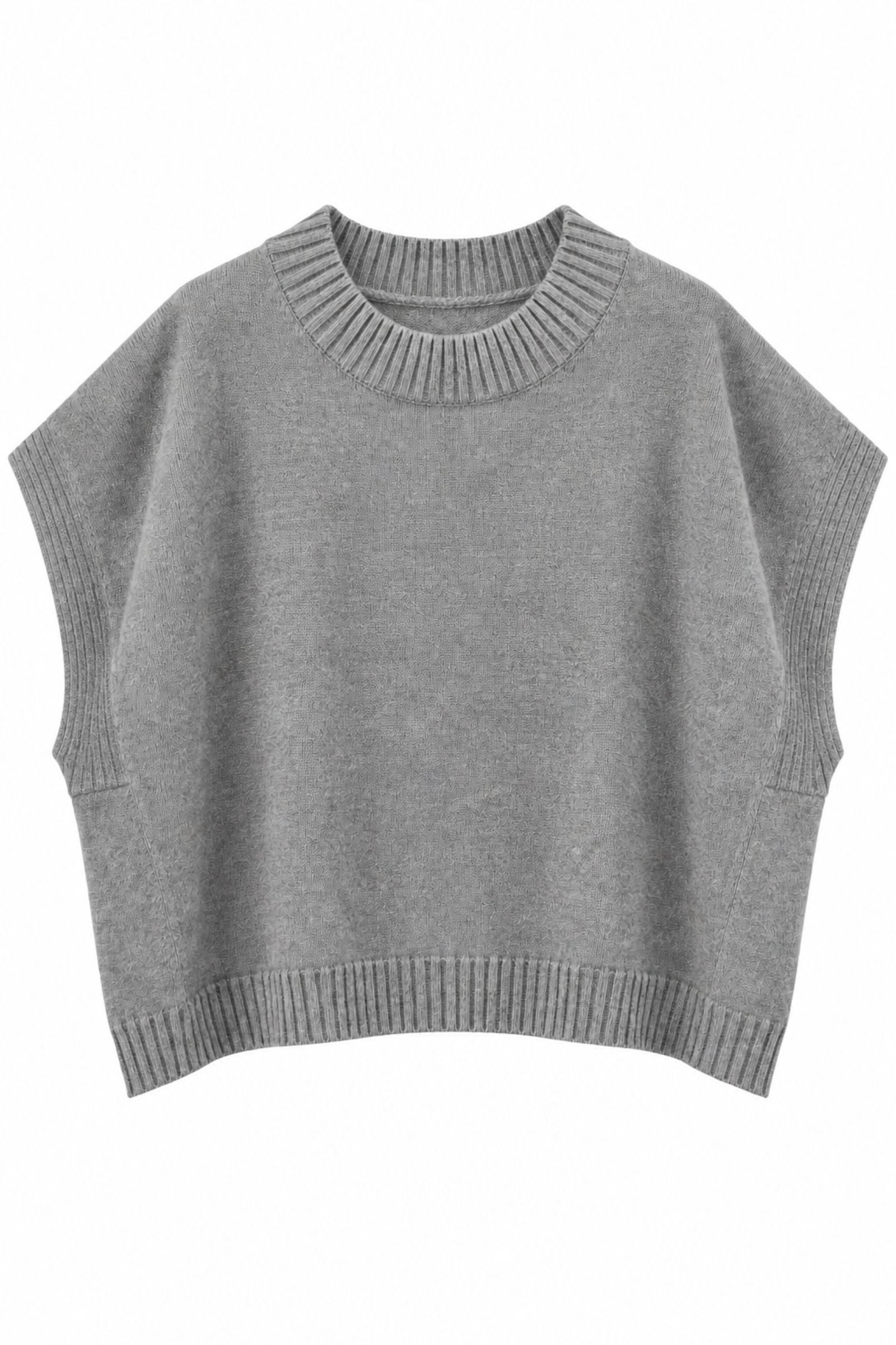 AL626035-06_GRIGIO GILET OVERSIZE CORTO - Grigio, TU