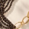 COLLANA MULTIFILO CON CATENA DORATA - immagine 2