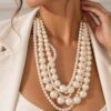 COLLANA MULTIFILO CON PERLE - immagine 2