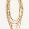 COLLANA MULTIFILO A CATENE PIATTE - immagine 2