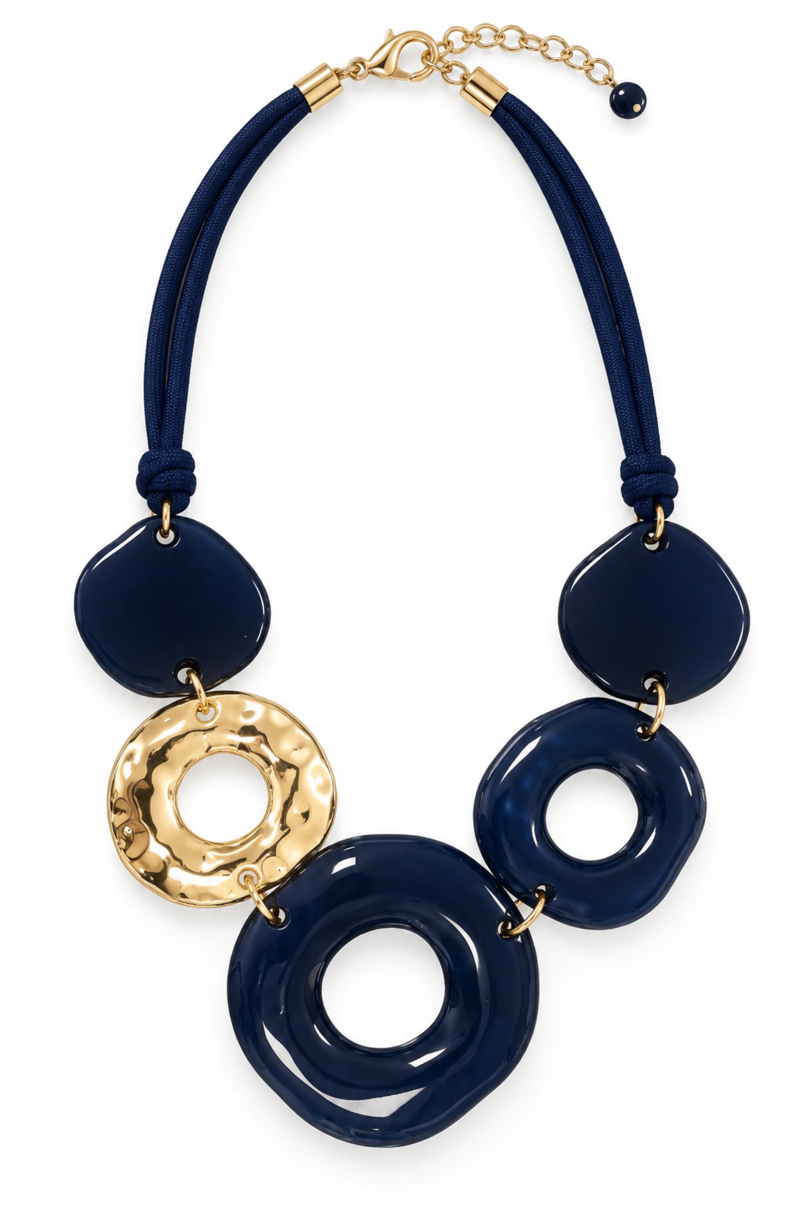 BI277-06_BLU COLLANA STATEMENT CON CERCHI - Blu, TU