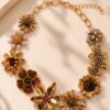 COLLANA CON FIORI GIOIELLO